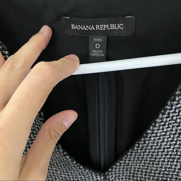 Banana Republic Tweed Top Grey Black XS/0 - Picture 2 of 3